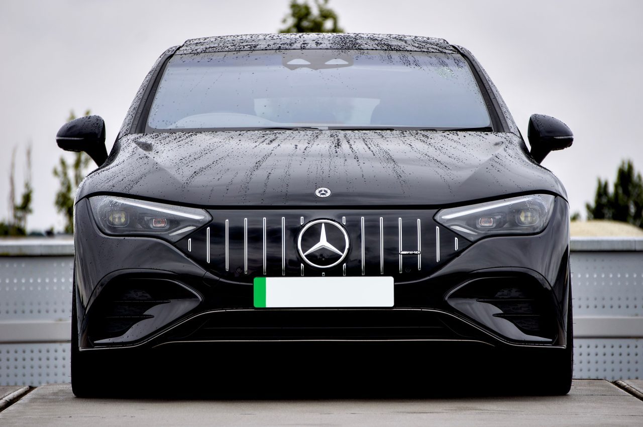 Chauffeur-driven Mercedes EQE electric in London — Luxelimo executive car