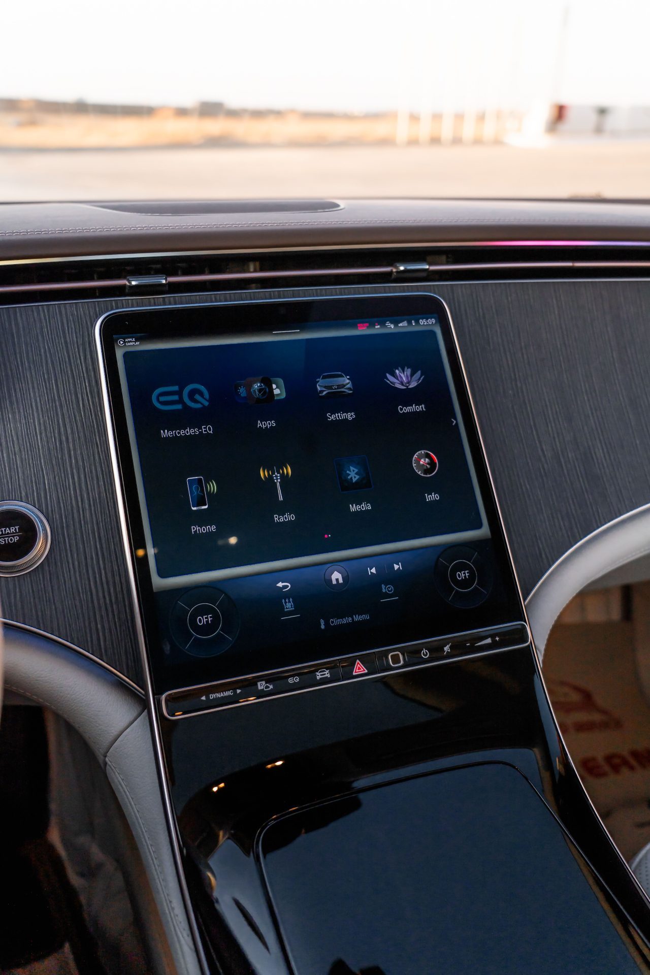 Chauffeur-driven Mercedes EQS electric in London — Luxelimo luxury car